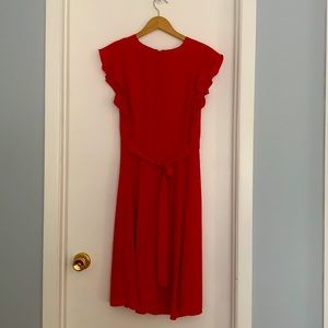 RW & Co cherry red dress with cap sleeves